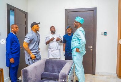 Singer, B-Red Visits Gov Makinde (Photos)